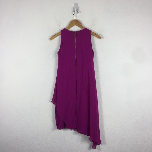 Ted Baker Locie Sheer Asymmetric Chiffon Overlay Mini Dress Small Cocktail Sheer - Picture 12 of 13